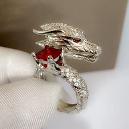 image-Fashion Jewelry Full Diamond Tyrannosaurus Rex Ring