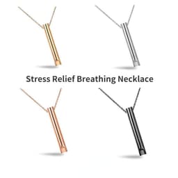 image-Breathing Necklace Adjustable Breathing Relieve Pressure Ornament Stainless Steel Decompression Jewelry