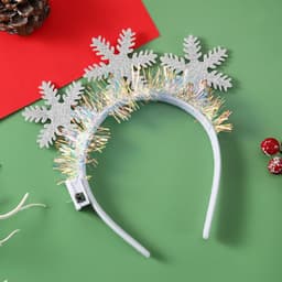 image-IPC Christmas Hair Band Glowing Headband Xmas Tree Snowflake Hair Band Deer Horn Light Flashing Headwear Merry Christmas Gift