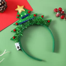 image-IPC Christmas Hair Band Glowing Headband Xmas Tree Snowflake Hair Band Deer Horn Light Flashing Headwear Merry Christmas Gift