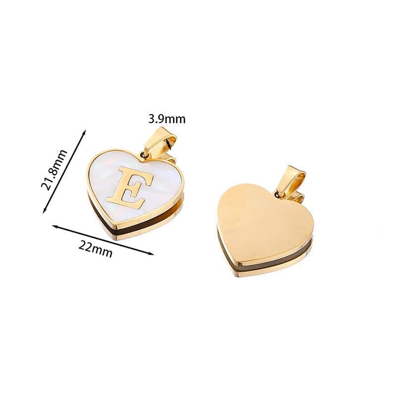 image-26 Letter Heart-shaped Necklace White Shell Love Clavicle Chain Fashion Personalized Necklace For Women Jewelry Valentine's Day