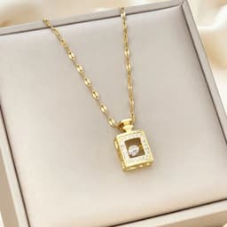 image-Valentines Day Gift Perfume Bottle Pendant Titanium Steel Necklace Korean Trend Zircon Luxury Female Necklace Charm Jewelry Gift Fashion Jewelry Woman