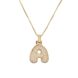 image-Clavicle Chain Copper Micro Inlaid Zircon 26 Letter Pendant Necklace For Women's Birthday Jewelry Gifts