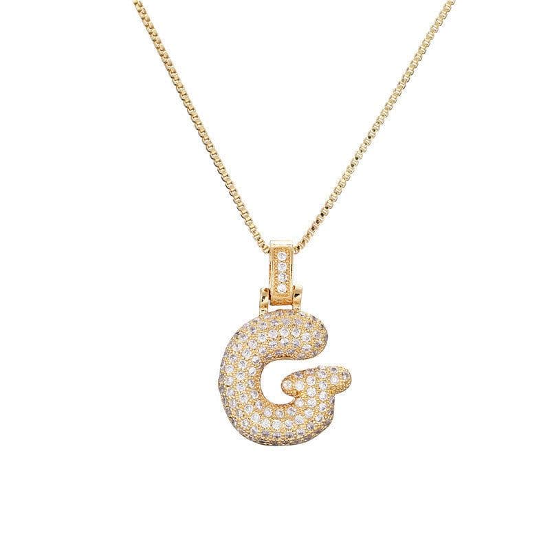 image-Clavicle Chain Copper Micro Inlaid Zircon 26 Letter Pendant Necklace For Women's Birthday Jewelry Gifts