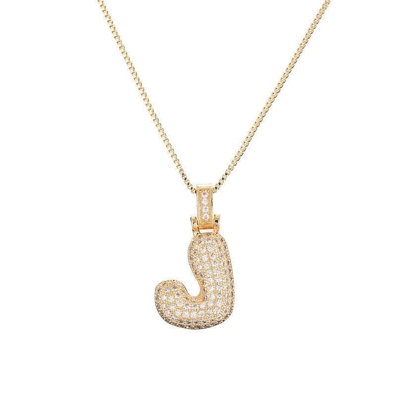 image-Clavicle Chain Copper Micro Inlaid Zircon 26 Letter Pendant Necklace For Women's Birthday Jewelry Gifts