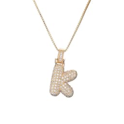 image-Clavicle Chain Copper Micro Inlaid Zircon 26 Letter Pendant Necklace For Women's Birthday Jewelry Gifts
