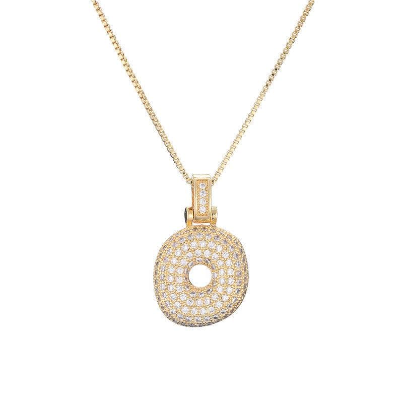 image-Clavicle Chain Copper Micro Inlaid Zircon 26 Letter Pendant Necklace For Women's Birthday Jewelry Gifts