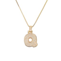 image-Clavicle Chain Copper Micro Inlaid Zircon 26 Letter Pendant Necklace For Women's Birthday Jewelry Gifts