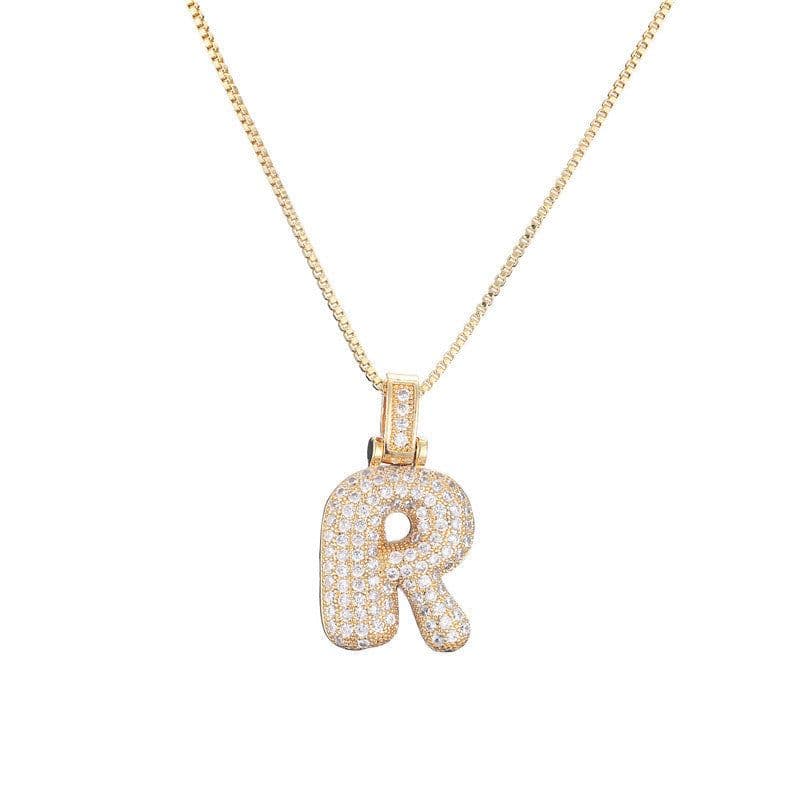 image-Clavicle Chain Copper Micro Inlaid Zircon 26 Letter Pendant Necklace For Women's Birthday Jewelry Gifts