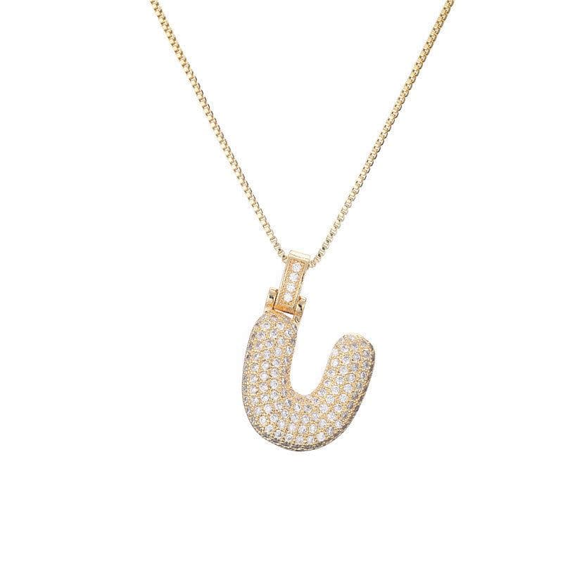 image-Clavicle Chain Copper Micro Inlaid Zircon 26 Letter Pendant Necklace For Women's Birthday Jewelry Gifts