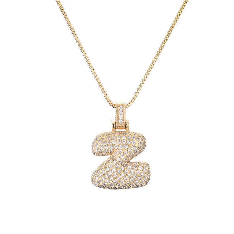image-Clavicle Chain Copper Micro Inlaid Zircon 26 Letter Pendant Necklace For Women's Birthday Jewelry Gifts