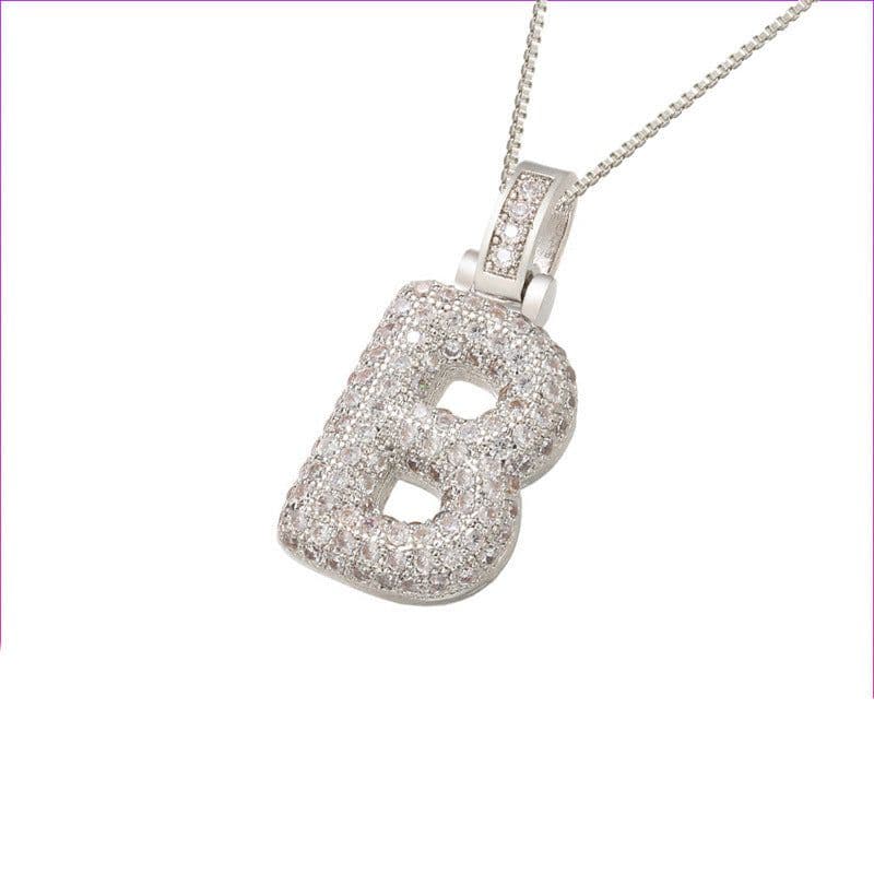 image-Clavicle Chain Copper Micro Inlaid Zircon 26 Letter Pendant Necklace For Women's Birthday Jewelry Gifts