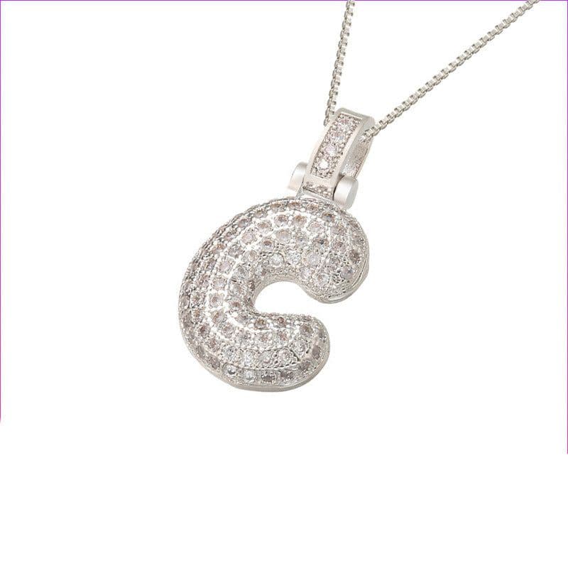 image-Clavicle Chain Copper Micro Inlaid Zircon 26 Letter Pendant Necklace For Women's Birthday Jewelry Gifts