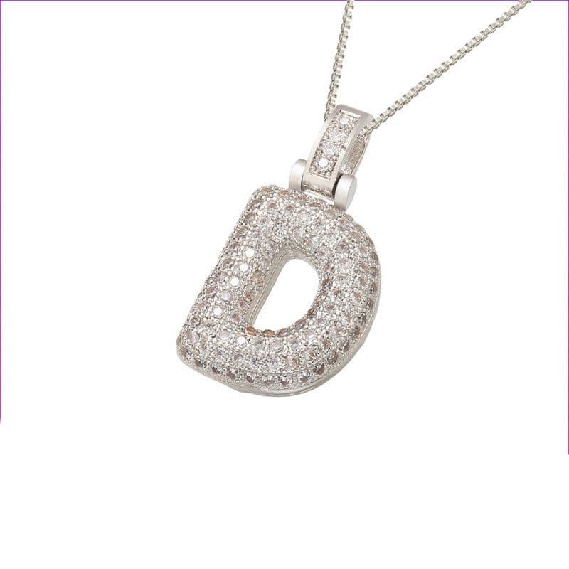 image-Clavicle Chain Copper Micro Inlaid Zircon 26 Letter Pendant Necklace For Women's Birthday Jewelry Gifts