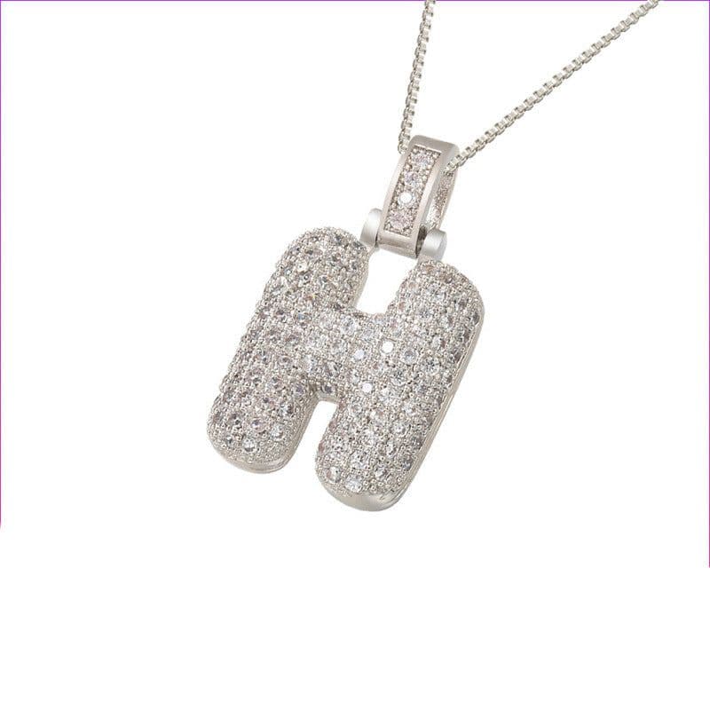 image-Clavicle Chain Copper Micro Inlaid Zircon 26 Letter Pendant Necklace For Women's Birthday Jewelry Gifts