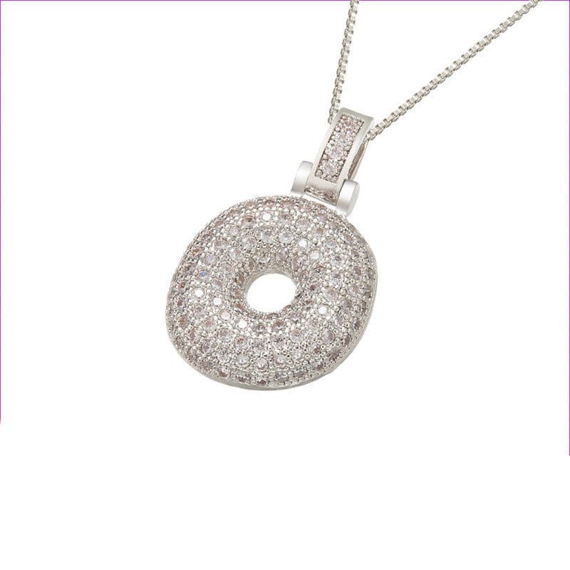 image-Clavicle Chain Copper Micro Inlaid Zircon 26 Letter Pendant Necklace For Women's Birthday Jewelry Gifts