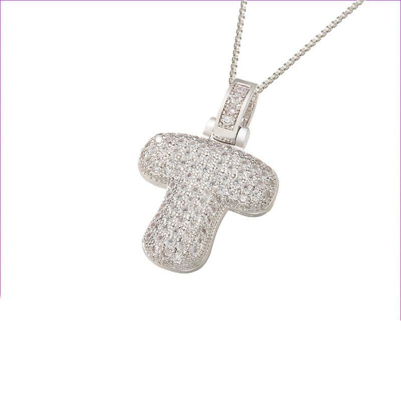 image-Clavicle Chain Copper Micro Inlaid Zircon 26 Letter Pendant Necklace For Women's Birthday Jewelry Gifts