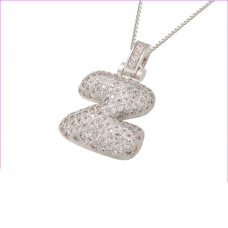 image-Clavicle Chain Copper Micro Inlaid Zircon 26 Letter Pendant Necklace For Women's Birthday Jewelry Gifts