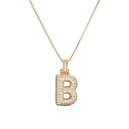 image-Clavicle Chain Copper Micro Inlaid Zircon 26 Letter Pendant Necklace For Women's Birthday Jewelry Gifts