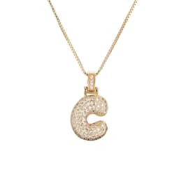 image-Clavicle Chain Copper Micro Inlaid Zircon 26 Letter Pendant Necklace For Women's Birthday Jewelry Gifts