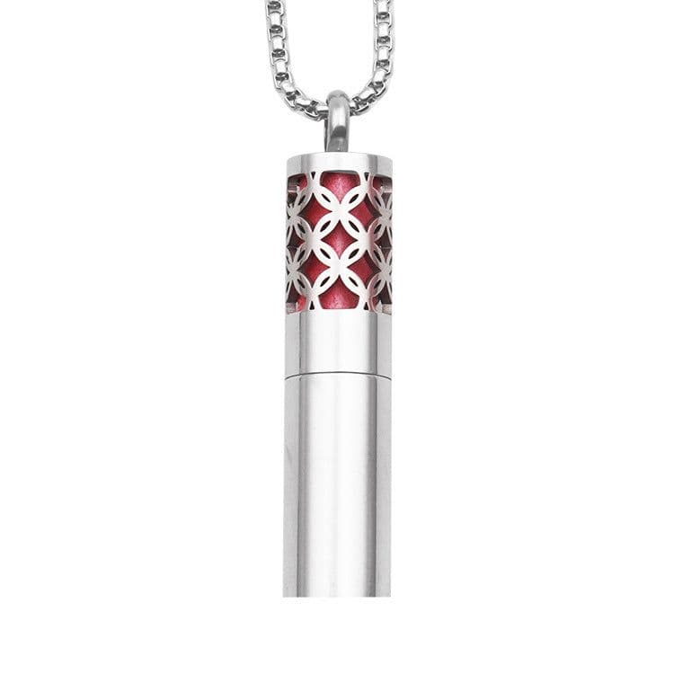 image-Men's Titanium Steel Simple Perfume Necklace