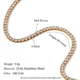 image-Stainless Steel Fashion Simple Bracelet Necklace Ornament