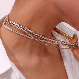 image-Stainless Steel Fashion Simple Bracelet Necklace Ornament