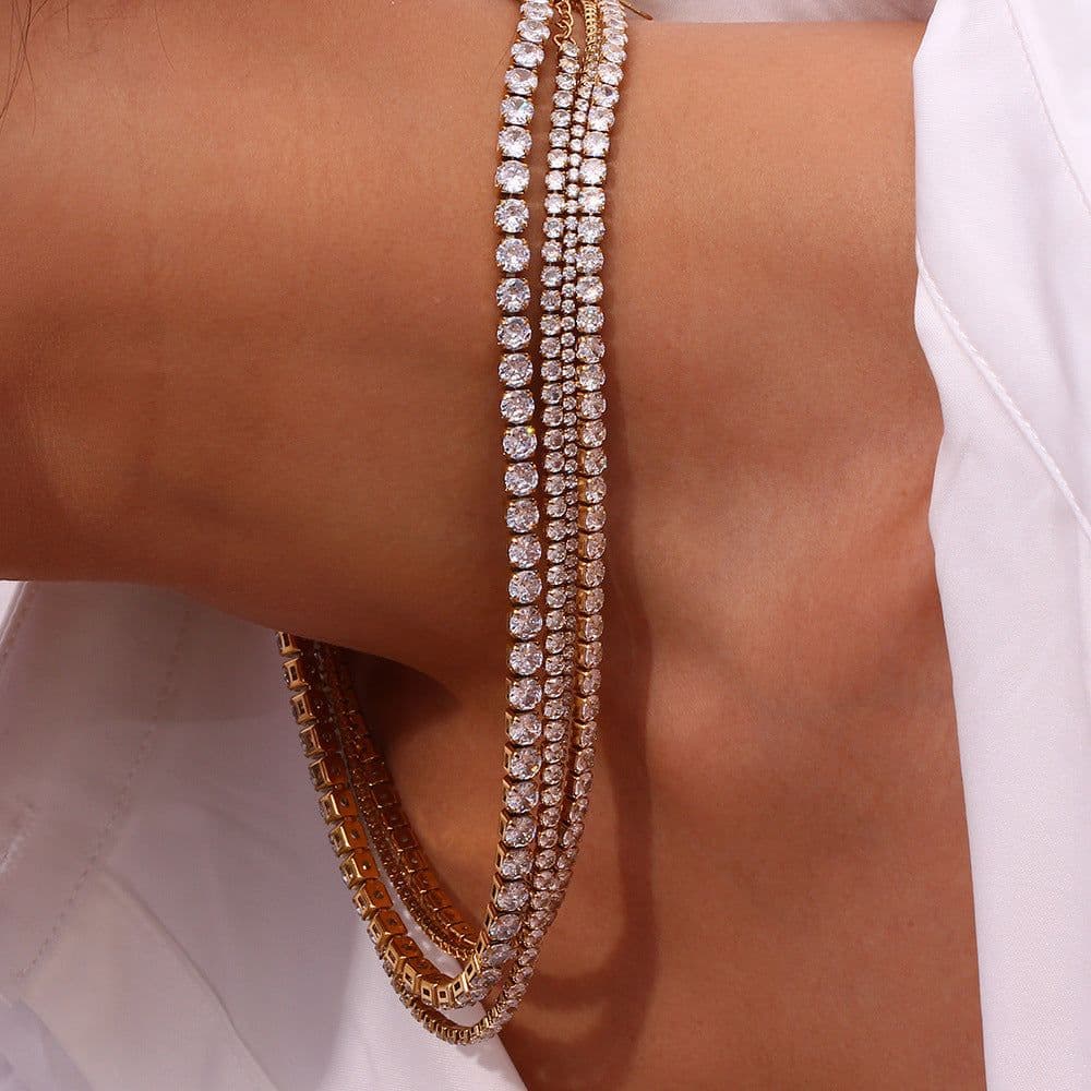 image-Stainless Steel Fashion Simple Bracelet Necklace Ornament