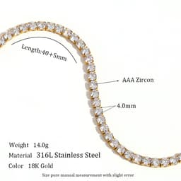 image-Stainless Steel Fashion Simple Bracelet Necklace Ornament