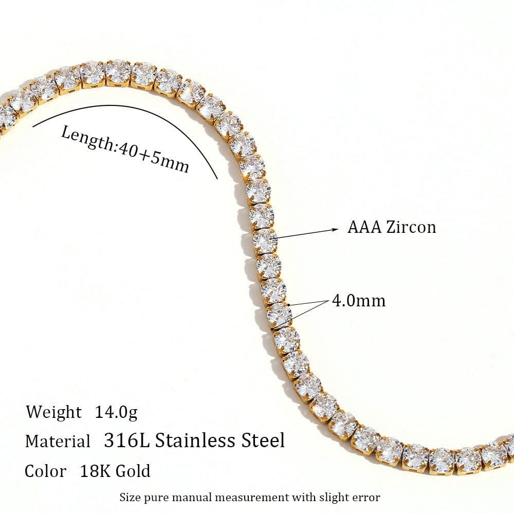 image-Stainless Steel Fashion Simple Bracelet Necklace Ornament