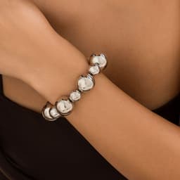 image-Exaggerated Punk Contrast Color Beaded Necklace Ball Bracelet