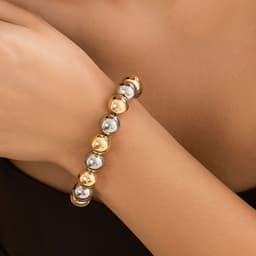 image-Exaggerated Punk Contrast Color Beaded Necklace Ball Bracelet