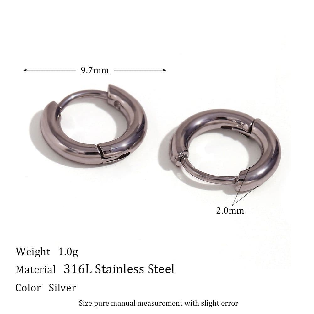 image-All-match Ear Clip Ear Hoop Jewelry Niche Stainless Steel Plated 18K Ear Accessories For Her