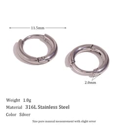 image-All-match Ear Clip Ear Hoop Jewelry Niche Stainless Steel Plated 18K Ear Accessories For Her