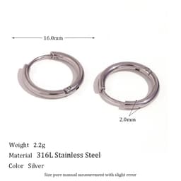 image-All-match Ear Clip Ear Hoop Jewelry Niche Stainless Steel Plated 18K Ear Accessories For Her