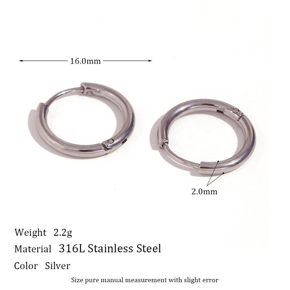 image-All-match Ear Clip Ear Hoop Jewelry Niche Stainless Steel Plated 18K Ear Accessories For Her