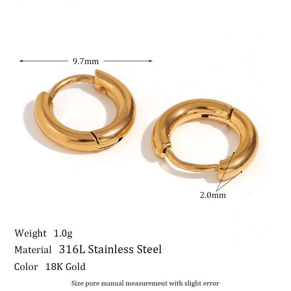 image-All-match Ear Clip Ear Hoop Jewelry Niche Stainless Steel Plated 18K Ear Accessories For Her
