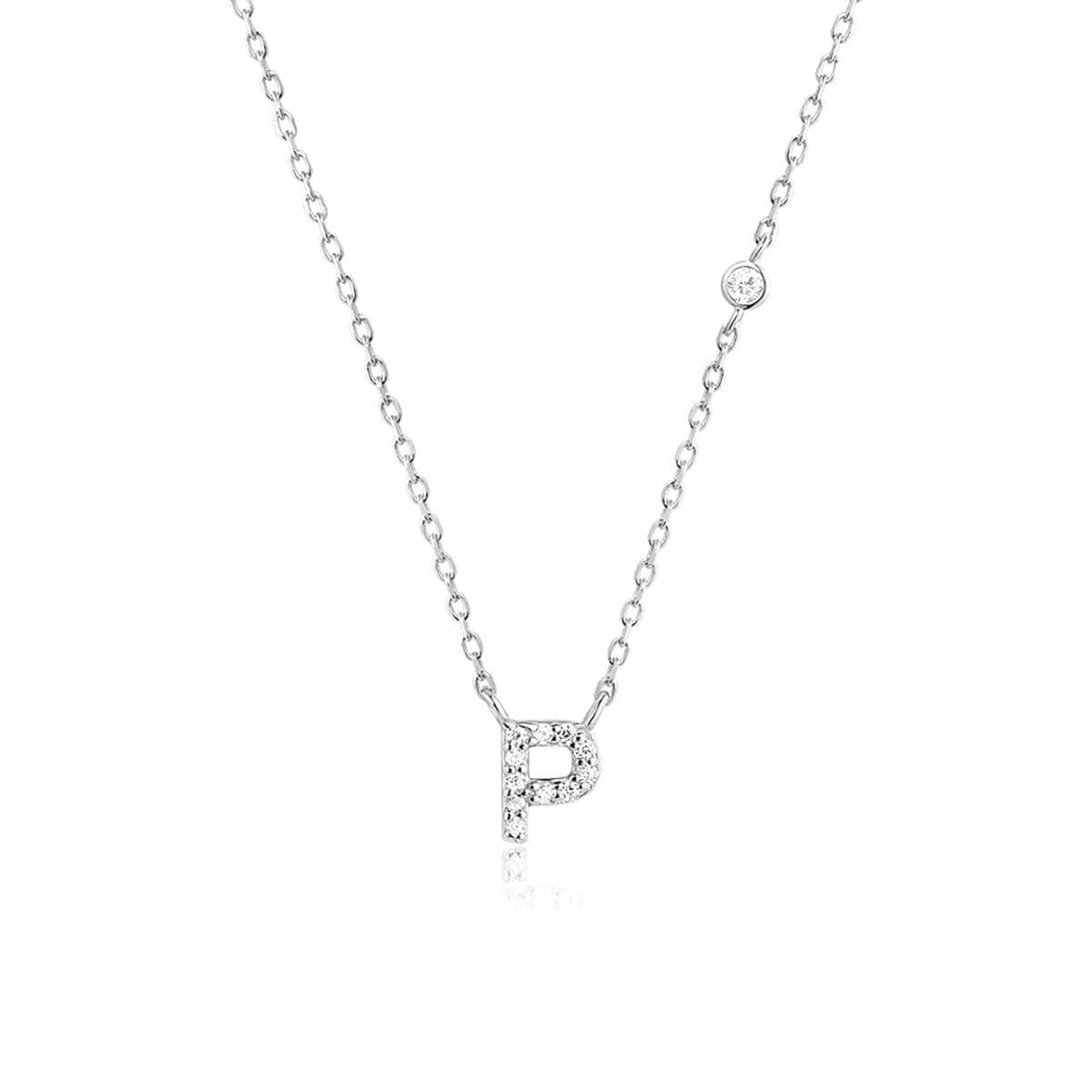 image-Fashion Jewelry Luxury Gold Color A-Z 26 Letters Necklace CZ Pendant For Women Cute Initials Name Necklace Fashion Party Wedding Jewelry Gift