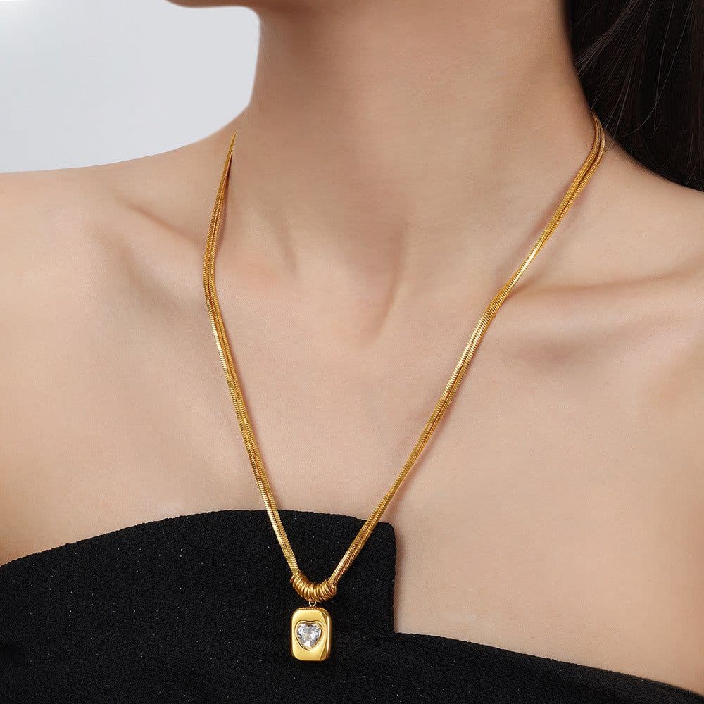 image-Vintage Heart Love Heart Pendant Necklace