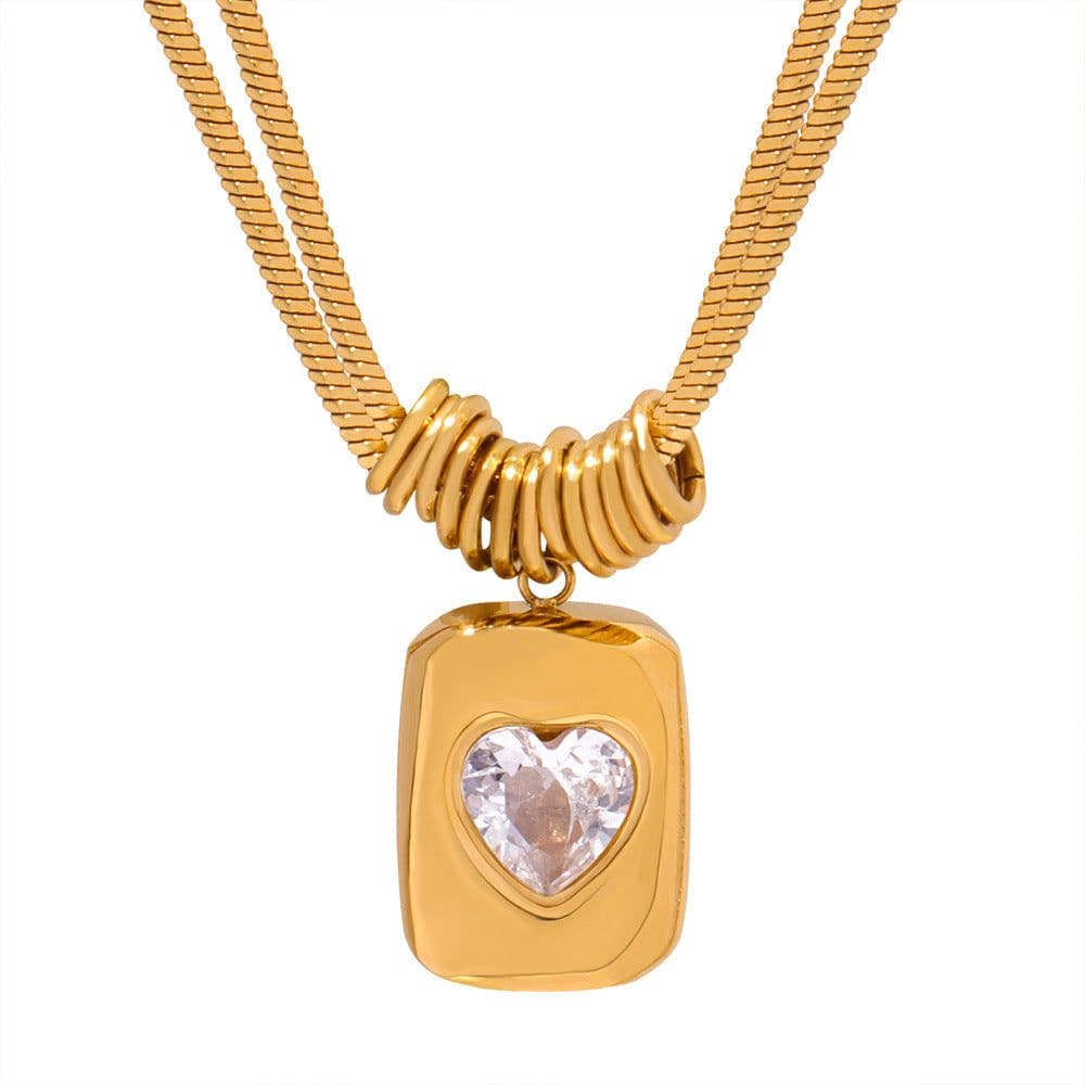image-Vintage Heart Love Heart Pendant Necklace