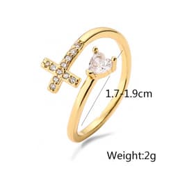 image-New Fashion Clear Shiny CZ Zircon Cross Evil Eye Rings For Women Girl Finger Accessories Party Jewelry Gift