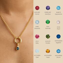 image-Stainless Steel Twelve Birthday Stone Necklace 12 Birthday Stone Love Pendant Moon Stone Women's Gift Jewelry