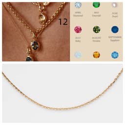image-Stainless Steel Twelve Birthday Stone Necklace 12 Birthday Stone Love Pendant Moon Stone Women's Gift Jewelry