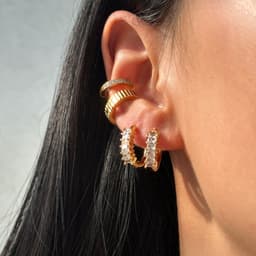 image-Fashionable INS Retro Titanium Steel Minimalist Small Zircon Earrings Ear Accessories For Her