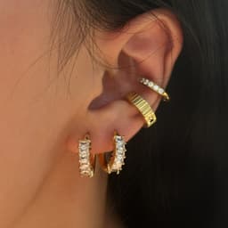 image-Fashionable INS Retro Titanium Steel Minimalist Small Zircon Earrings Ear Accessories For Her