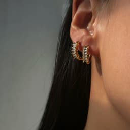 image-Fashionable INS Retro Titanium Steel Minimalist Small Zircon Earrings Ear Accessories For Her