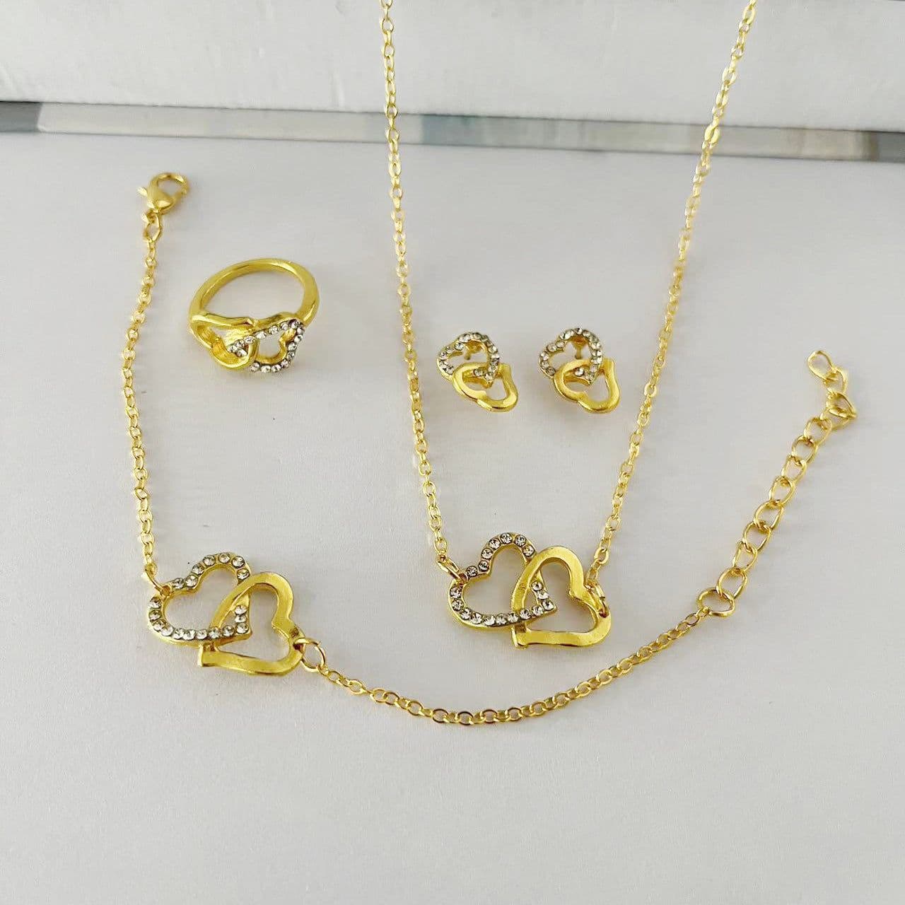 image-5PCS Fashion Butterfly Pendants Necklace Earrings Ring Bracelet Sets For Women Jewelry Set Bridal Wedding Jewelry Gift
