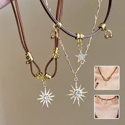 image-Vintage Sunflower Stars Necklace Women's Personalized Pendant Necklace Fashion Jewelry