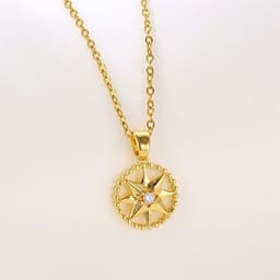 image-Lucky Compass Necklace Personalized Design Titanium Steel Pendant Jewelry For Women