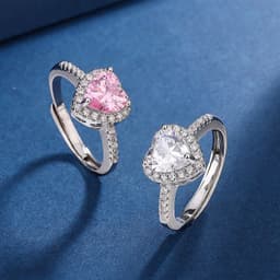 image-Fashion Jewelry Micro-encrusted Zircon Diamond Love Peach Heart Ring Female Luxury High-end Marriage Niche Temperament Hand Jewelry